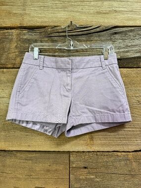 J Crew Chino  shorts, Lilac, Size 2, 2 1/2 inch inseam